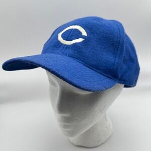 Vtg Cincinnati Reds Otto MLB Baseball Cap Wool Mens One Size Blue Adjustable‎